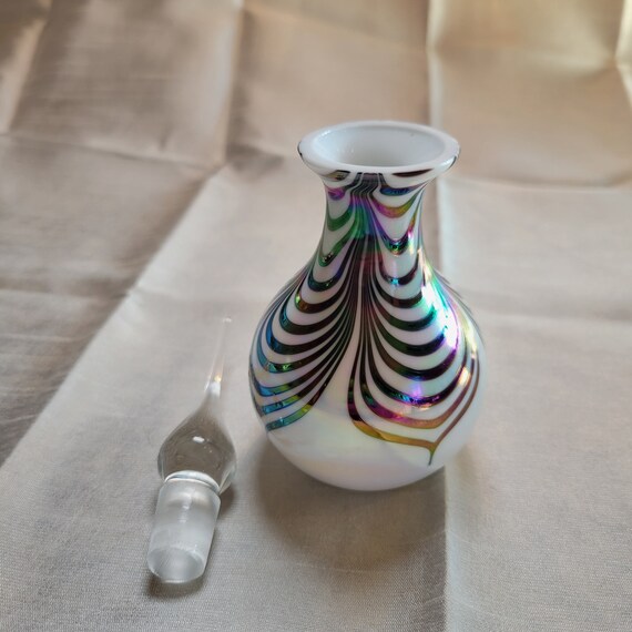 Napco Iridescent Art Deco Perfume Bottle - image 4