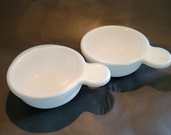 Corning White Grab-It Bowls W/ Lids (Set of 2)