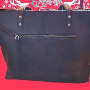 Bolso de mano o cartera de piel marrón de S-Zone Bolso de hombro grande de piel marrón, bolso de mano de piel Correas de piel reforzadas de IGOTYOUBABEVINTAGE