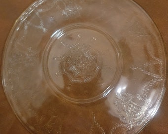 Depression Glass Dessert Plates Yellow (Total of 8 Sold Individually)