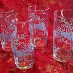 Pfaltzgraff Winter Frost Blue Holly Becher/Kühler, 4er Set selten von IGOTYOUBABEVINTAGE