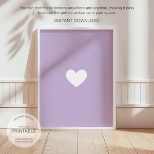 Lilac Heart Nursery Print: Girls Room Decor (Digital Download)