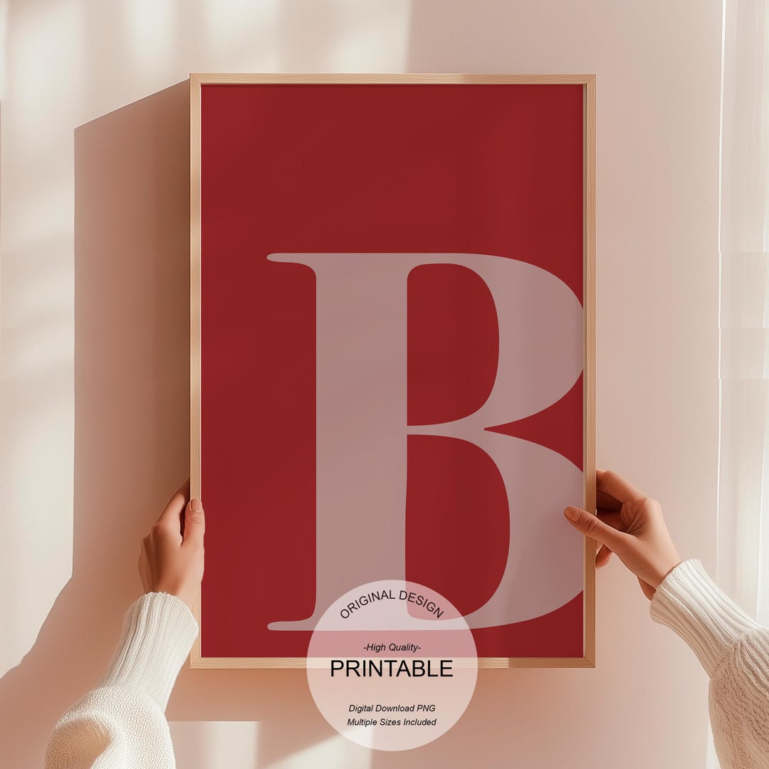 Letter B Poster: Preppy Girly Room Decor (digital Download) - Etsy