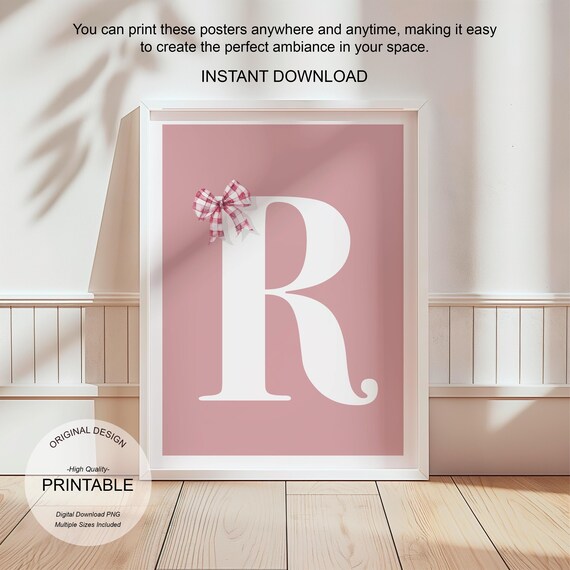 Letter R Pink Design