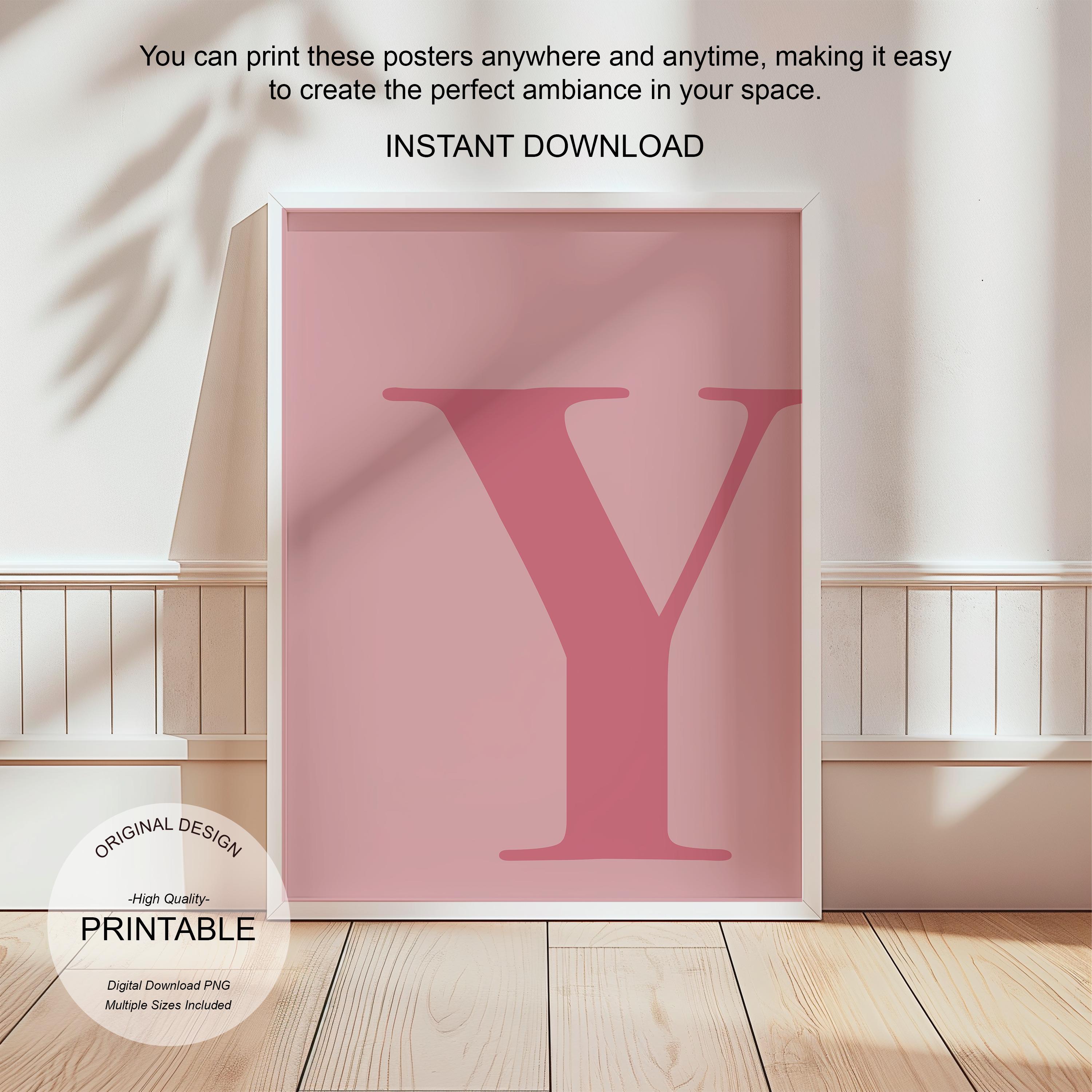 Letter Y In Pink