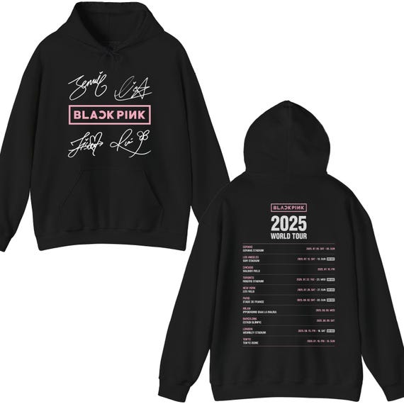 K-POP+アジア BLACKPINK - blackpink jaket 2025 Black Pink World Tour Hoodie, Black Pink 2025 Concert