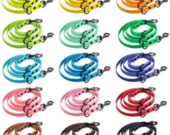 Adjustable 12 mm Biothane dog leash for dogs up to 35 kg - 2 to 5 meters - over 30 colors - leash training leash