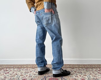 80年代 LEVI'S for men action jeans 古着 パンツ Vintage 80\u0027s Levi\u0027s Action Blue Jeans Men DISTRESSED Denim WORK