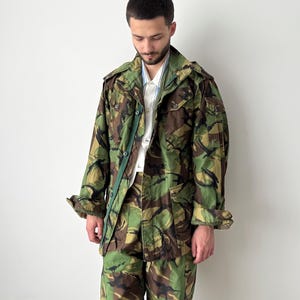 1968 Pattern British Army DPM Combat Suit | Vintage 60s Camo Military Set | Jacket & Trousers | Size L | Rare UK Army Surplus