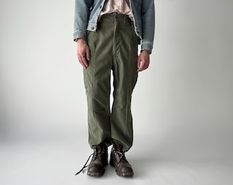 パンツ 50's USAF Inner Flying Trousers E-1A Vtg 1950s Korean War USAAF Air Force Type E-1A Blue Wool Cinch