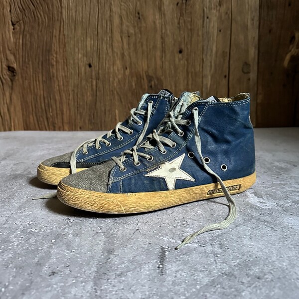 Men's Golden Goose ‘Francy’ Denim High-Top Sneaker Blue Size EU 41