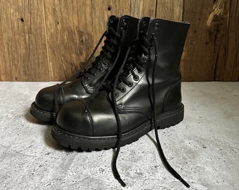 Men's Vintage Undercover Avant Garde Combat England Leather Black Boots UK 6