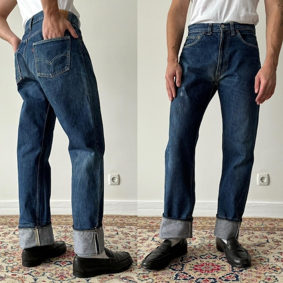 Levi’s 502-0117 BigE 60s-70s w29 L30 1960s Vintage Original Levi's 502 0117 'BIG E' Selvedge
