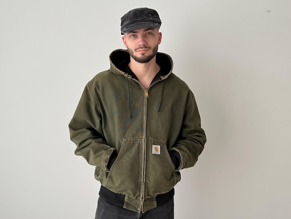 90s USA製 Carhartt アクティブジャケット JR105 不良品 90s' Made in USA Carharttカーハートアクティブジャケット