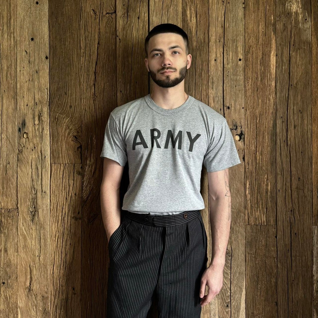 Military Vintage 70s US Army Logo Training Gray T-shirt Size S - Etsy
