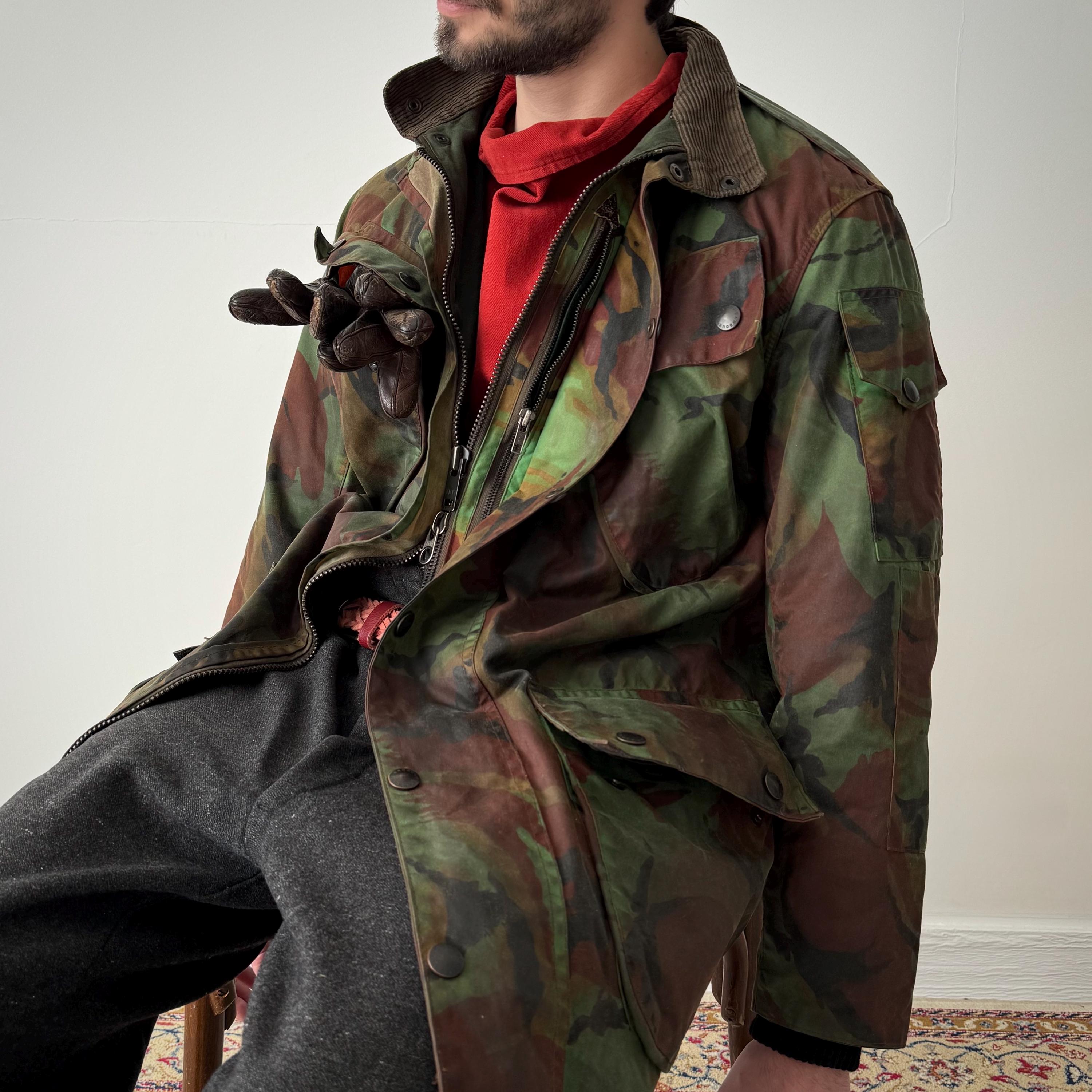 1980s Vintage Barbour DPM Camo 'A80 Military' Wax Jacket