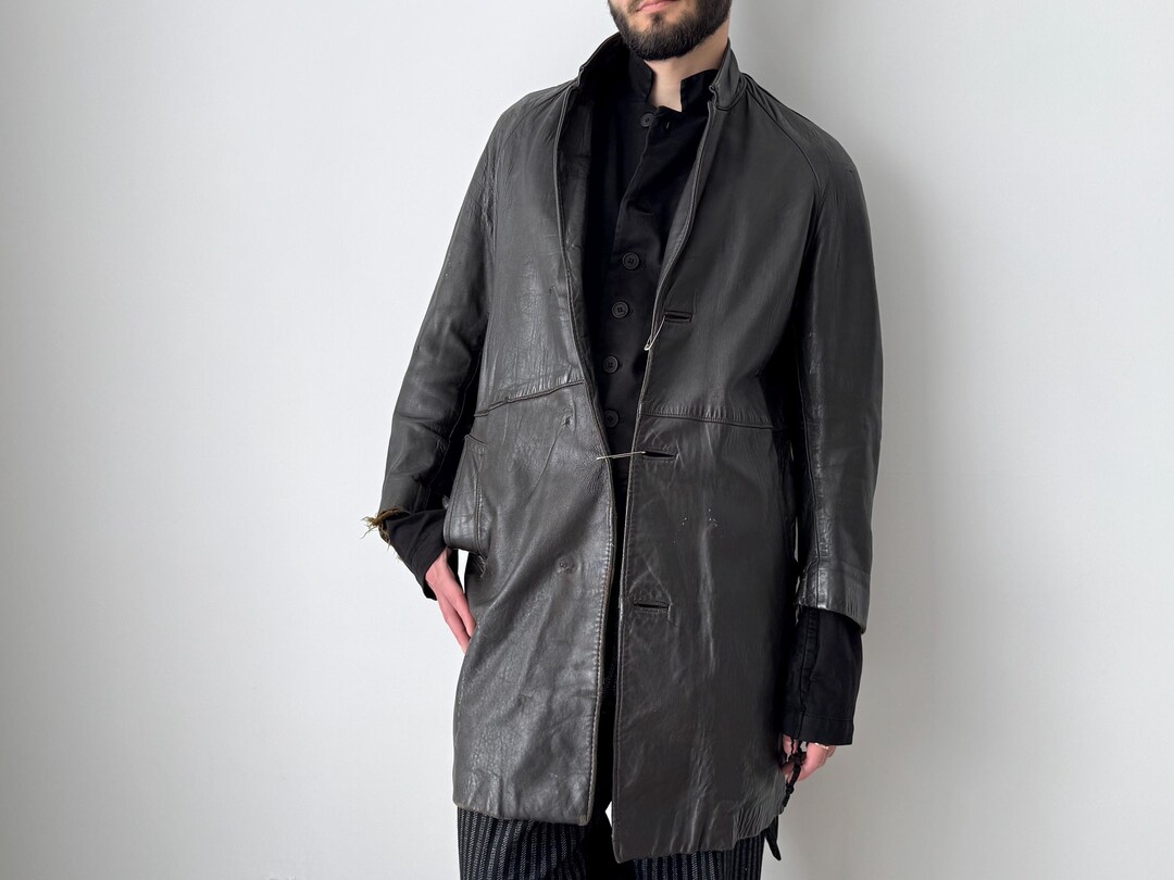 Vintage 1970s Strong & Fisher Leather Coat – Distressed