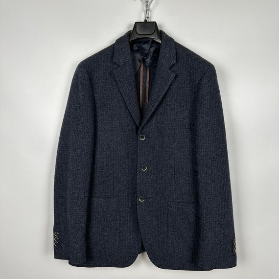 Buy Mens HACKETT London Tweed Blazer Sport Coat Jacket Boucle Wool Navy SIZE 40R 50R Formal Office Business University Tailored Online in India Etsy