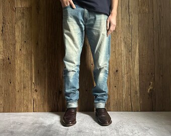 Pantalon en jean slim selvedge pour homme Levi's Made & Crafted Japan, bleu denim, taille 31 x 34