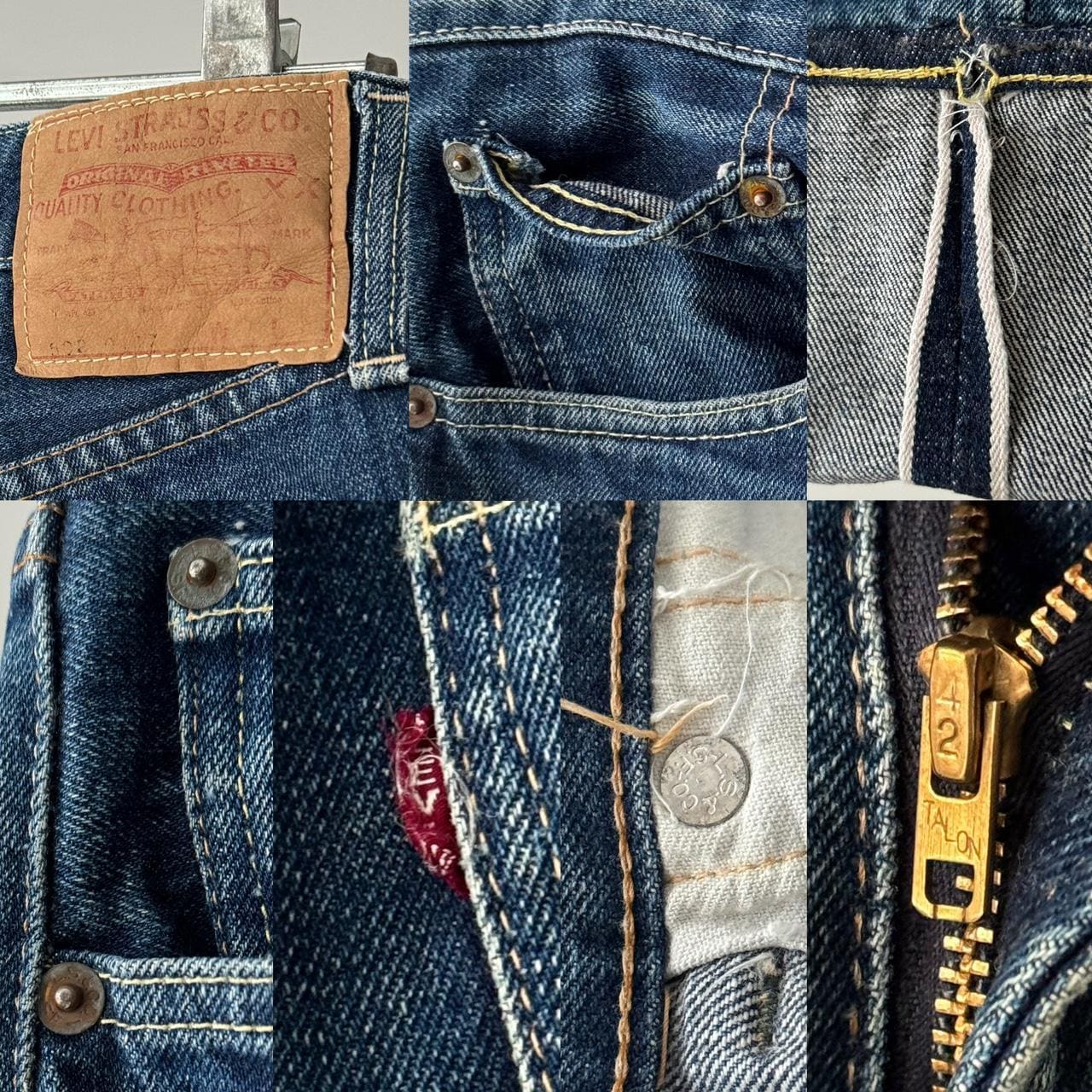 1960s Vintage Original Levi's 502 0117 'BIG E' Selvedge Jeans