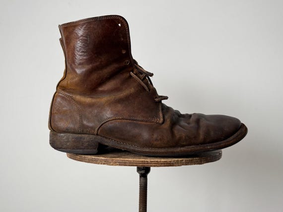 Guidi '795' Horse Ankle Brown Leather Boots Size 42 Avant Garde Fashion