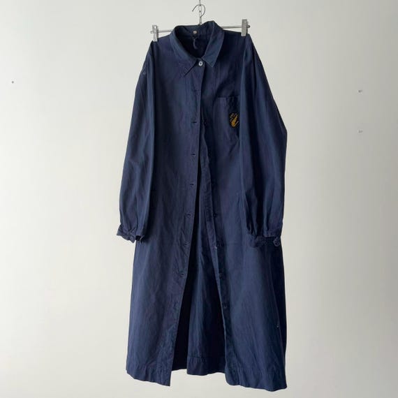 1970s Vintage Swiss 'SBB CFF FFS' Railway Work Smock Navy