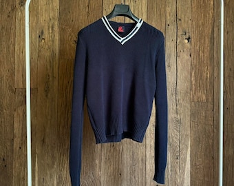 Vintage DOLCE & GABBANA Black 100% Cashmere and Lace Knit Back