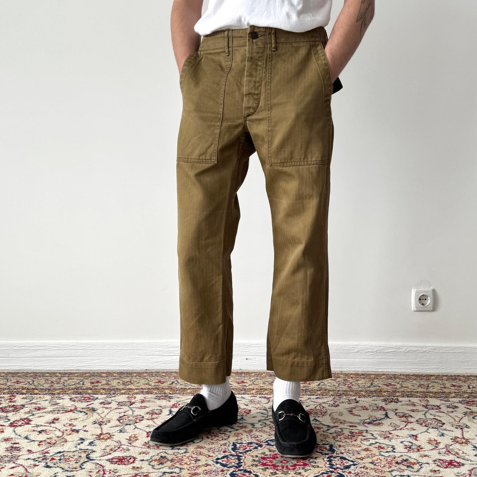 パンツ 1940s USMC P-41 HBT Pants W32 us.army 1941 US Army M-41 HBT Fatigue Trousers - Olive | Bronson Mfg