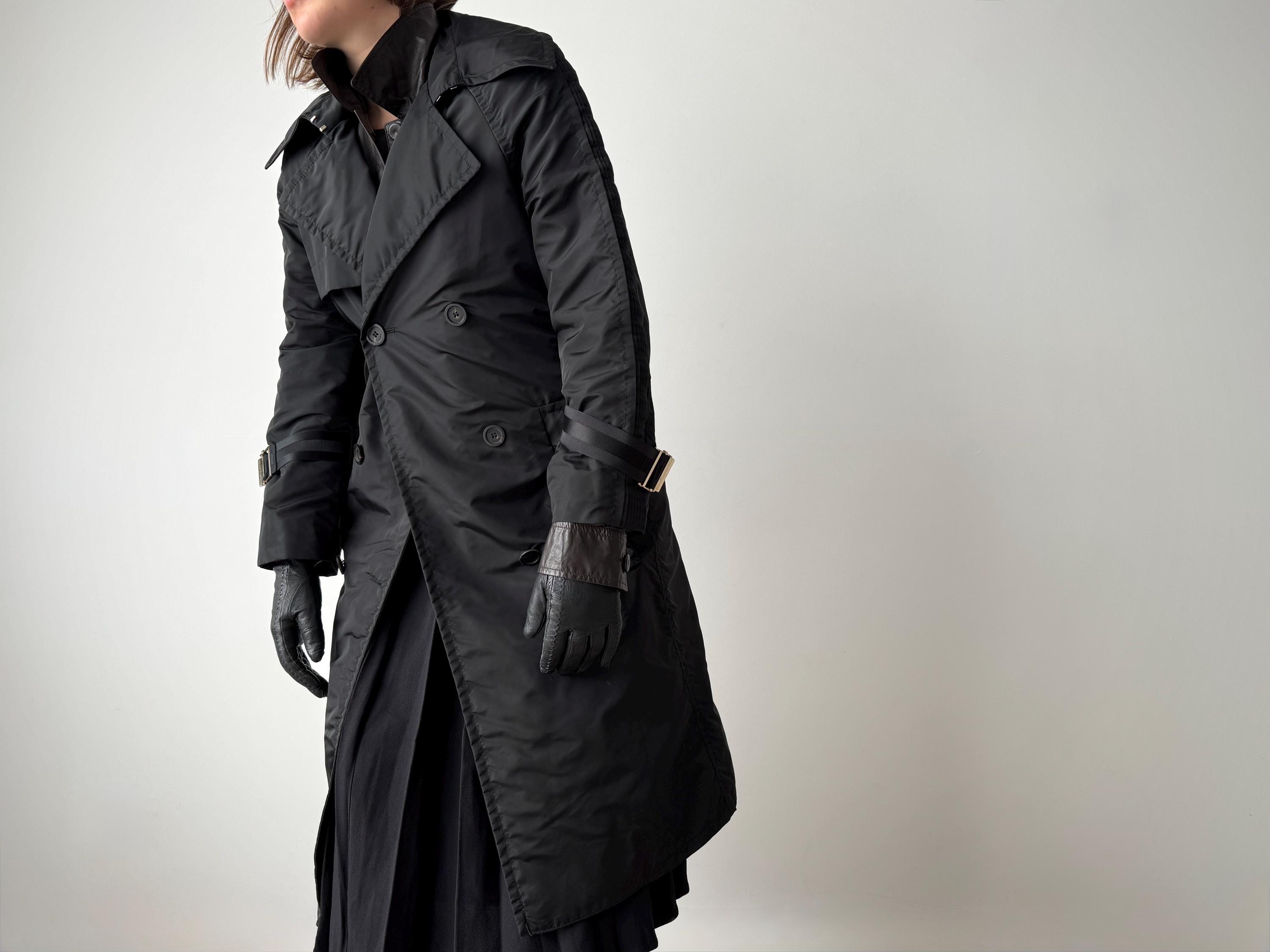 ジャケット・アウター GUCCI by Tom Ford trench coat 2004s 2004 Vintage Gucci by Tom Ford Black Nylon Trench Coat - Etsy