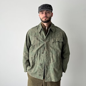 60s Vintage Military Camo Jacket 1963 Dated Czechoslovakian Army M60 Rain Drop Coat Cold War Era Combat Outerwear Rare Eastern Bloc Uniform