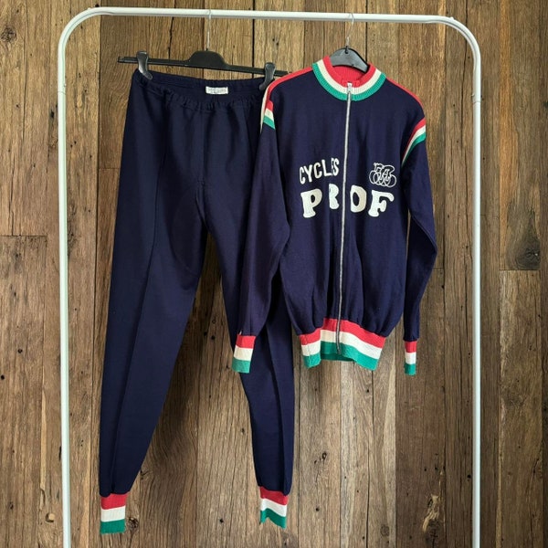 Vintage RARE 1960s De Marchi Conegliano Italian Cycling Wool Suit Set