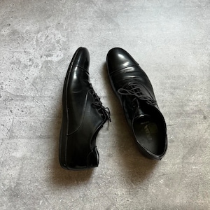 Vintage 00s Prada Sport Black Leather Cap Toe Shoes SIZE UK 11 / US 11.5