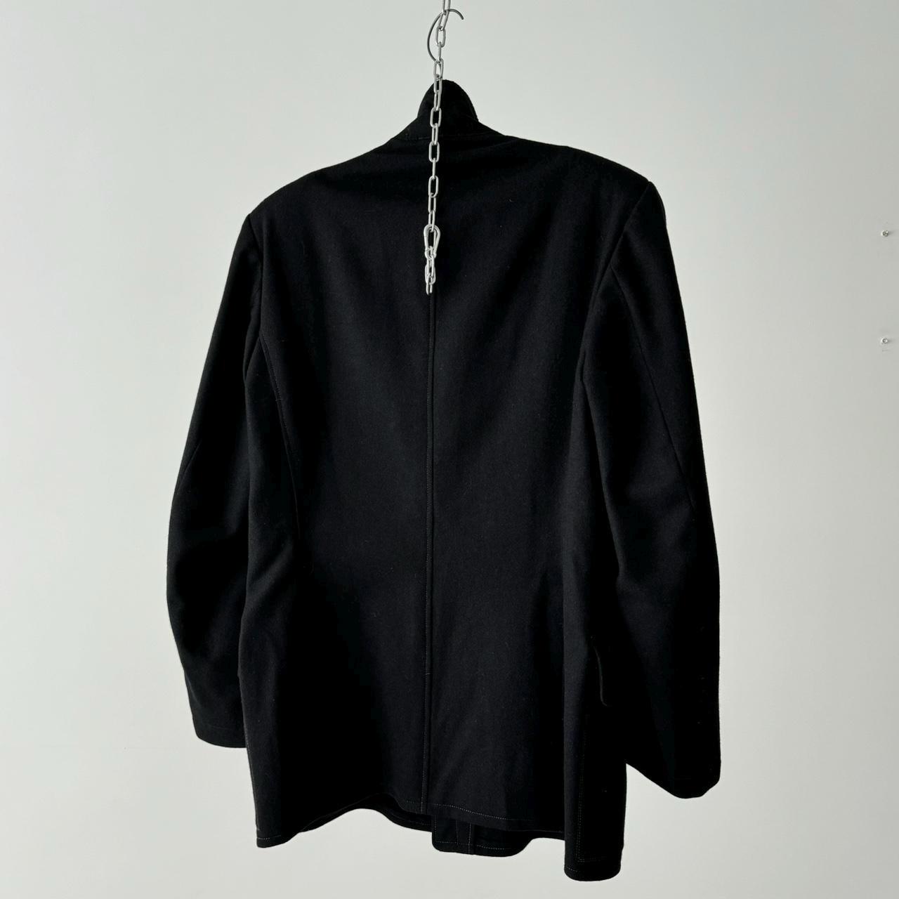 50s Vintage Workwear 1959 Dated Swiss Railway Work Jacket Black 