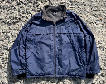 Men's Vintage 90s Yves Saint Laurent Pour Homme Nylon Navy Jacket