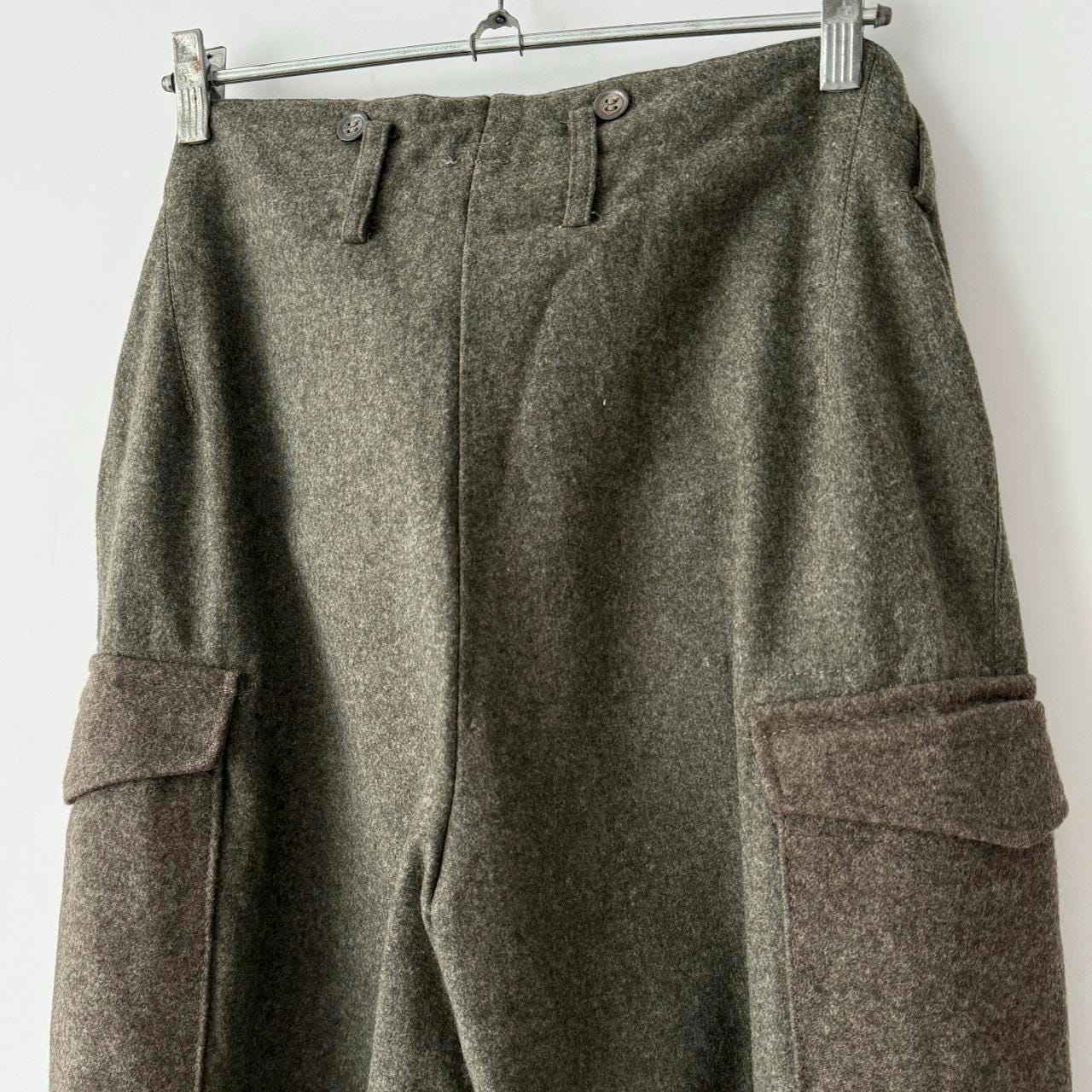 Original WW2 1940s Dated Swedish Army M39 Wool Cargo Khaki