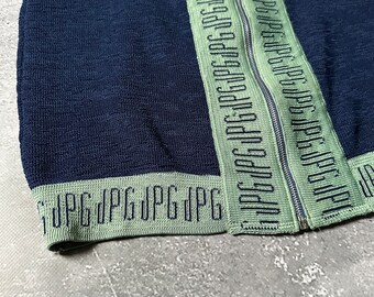 トップス 1990s archive JPG jean's zip knit Archive JPG Women's Vintage 90s Jean Paul Gaultier Monogram