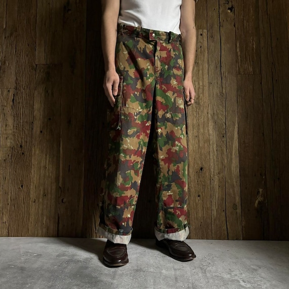 パンツ 80s Swiss army M-83 wide cargo pants 80s Swiss army M-83 wide cargo pants