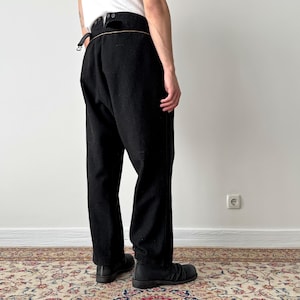 32 W French Antique Wool Workwear Pants Pant Plaid Woven