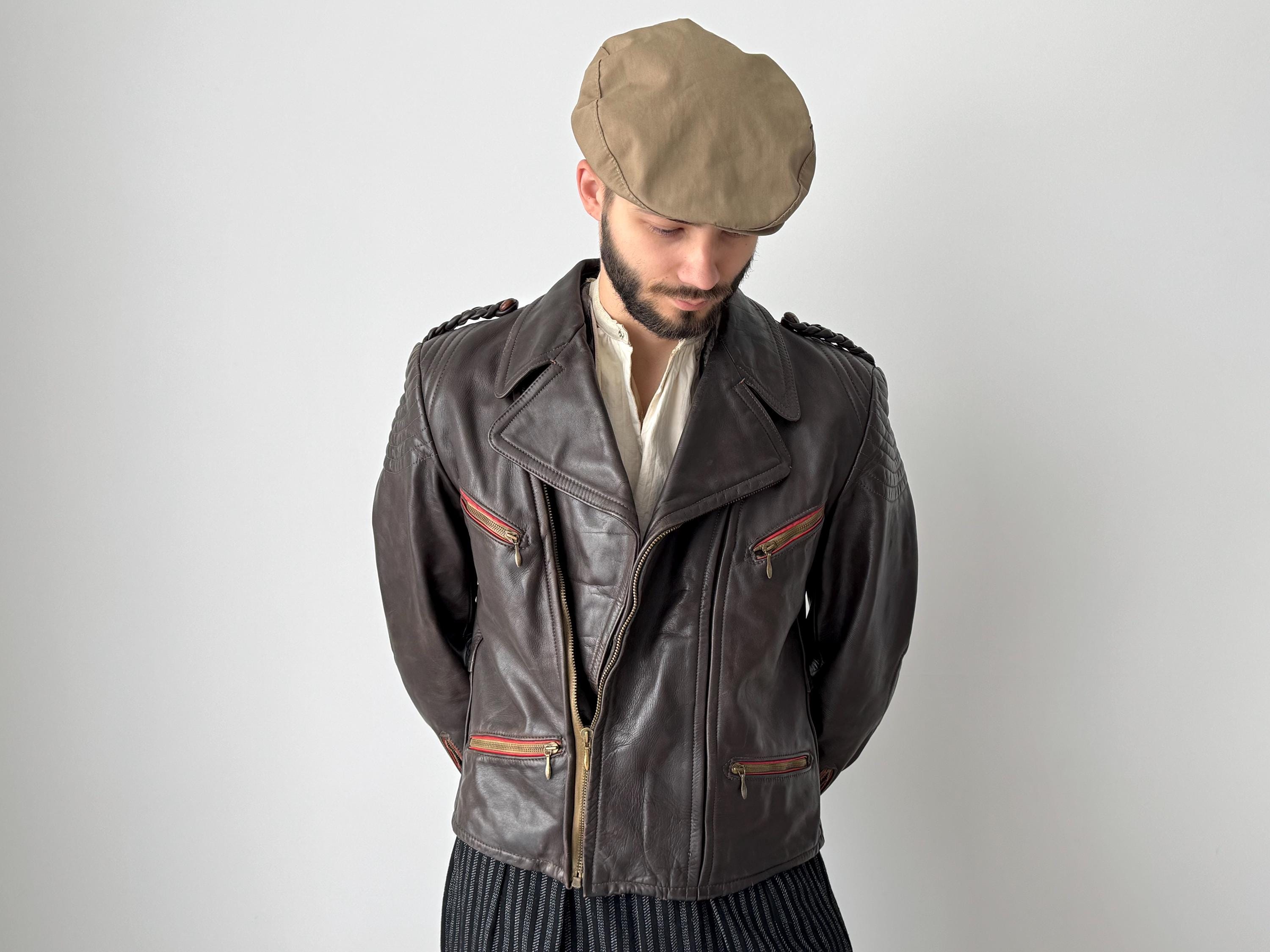 未使用品［Cinquanta］french motorcycle blouson Perfecto leather motorcycle jacket (M) | Used,… | Noihsaf Bazaar