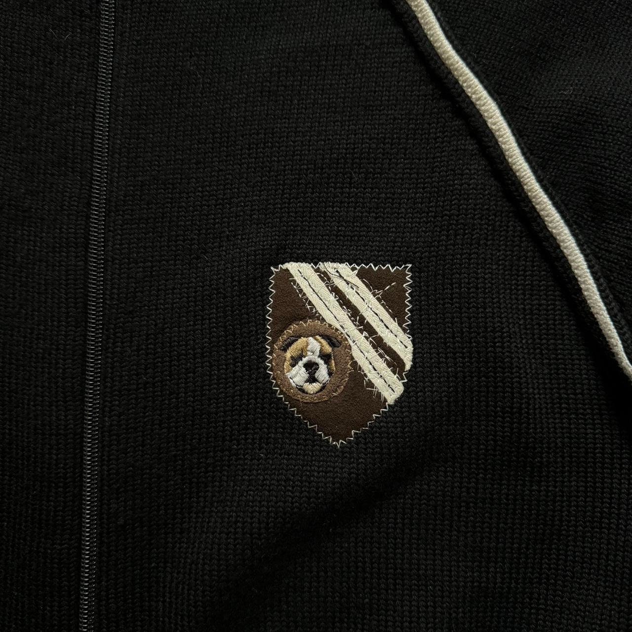 Men's Italian Designer Neil Barrett Wool Knit Zip Sweater Black