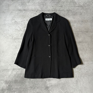 Women&#39;s Vintage Max Mara 3 Buttons Wool Blazer Jacket Black Size US 8