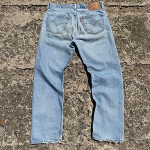 Vintage 90s Levi's 501 USA Faded Jeans Pants Denim Light Blue