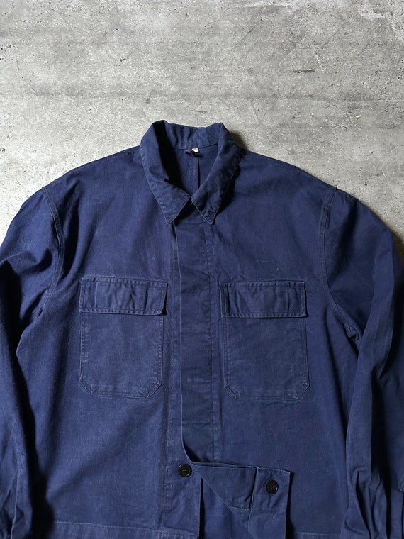 Men's Vintage 80s French Workwear Sanfor Chore Ja… - image 3