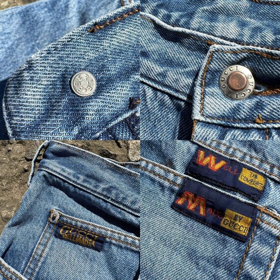 パンツ 80s gucci denim pants jeans Men's Vintage 80s Gucci Faded Jeans Denim Pants Retro