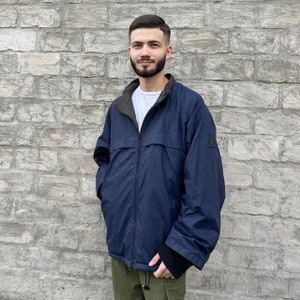 【Yves Saint Laurent】1990s Blue Jacket 1990s Yves Saint Laurent trench coat | Mariella Castaneda