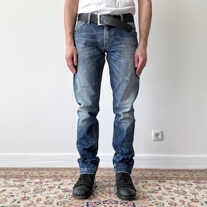 Vintage Dolce & Gabbana Audacious Opium Regular Very Tight Fit Blue Jeans Pants - Y2K Fashion