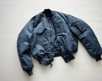 Vintage 90s 80s MA 1 US Air Force Reversible Bomber Flight Jacket