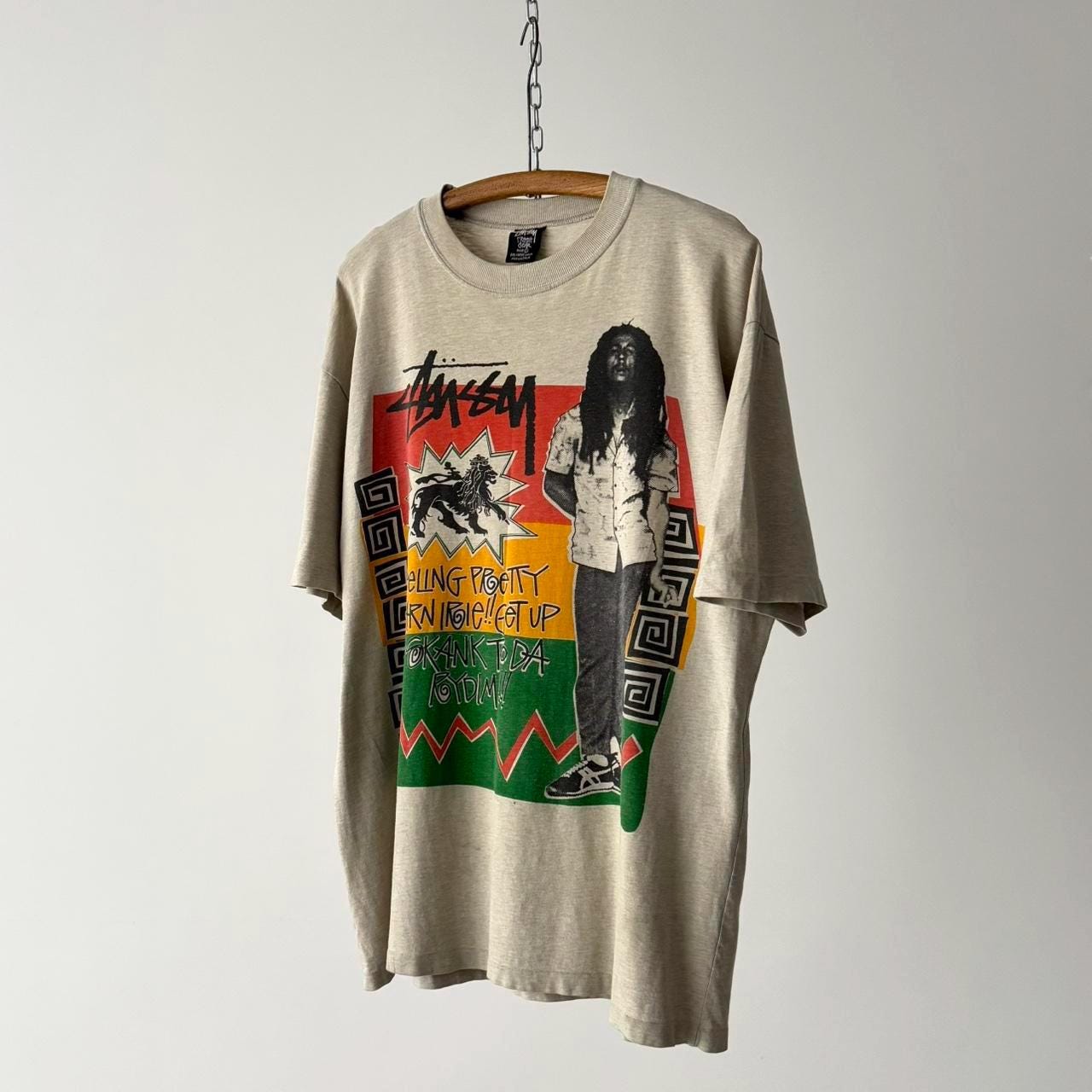 STUSSY × BOB MARLEY EXODUS TEE Lサイズ New Stussy Exodus Bob Marley and The Wailers Tee T-Shirt