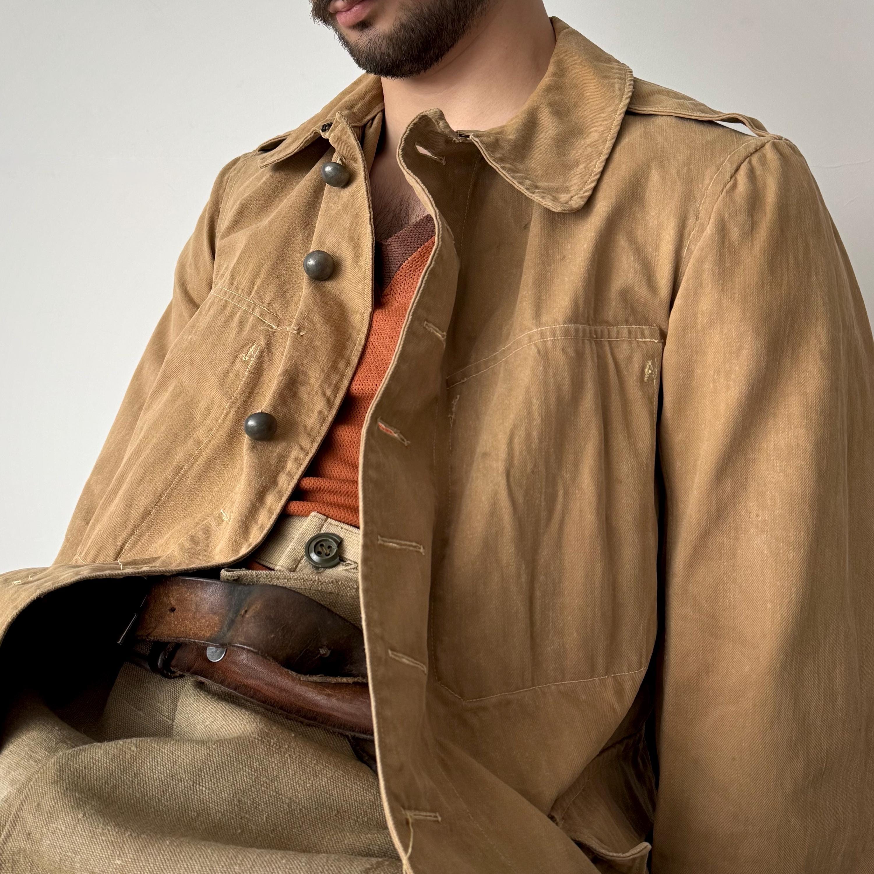 1930s Vintage Military French Army M38 Bourgeron Jacket – Antique 