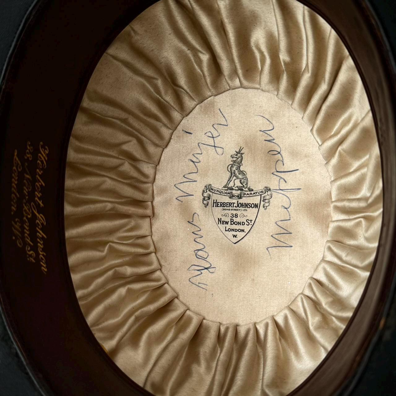 帽子 40s Vintage Herbert Johnson 3/8 59cm 40s Vintage Herbert Johnson 3/8 59cm